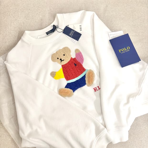 폴로 테디베어 맨투맨 한남 플래그십한정 제품