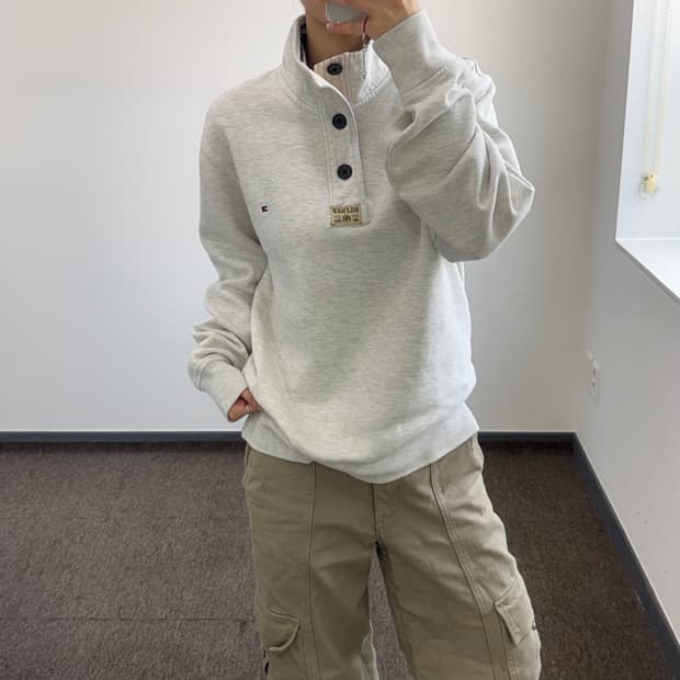 Tommy Hilfiger 타미힐피거 하이넥 버튼업 롱슬리브 