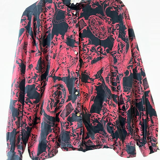 고딕 고스 펑크 블라우스