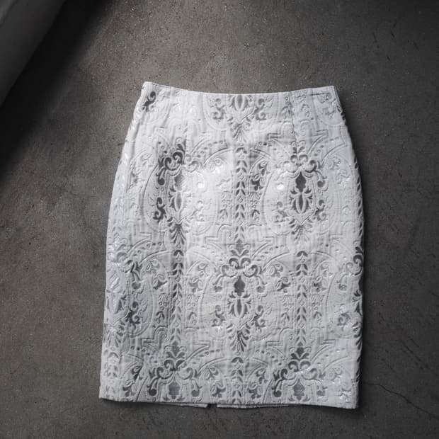 GRACE GLASS jacquared skirt 