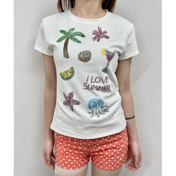 키치 비즈 썸머 티셔츠