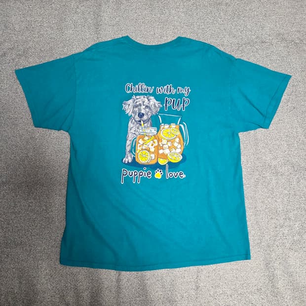 Puppie Love 빈티지 반팔 티셔츠 XL(105)
