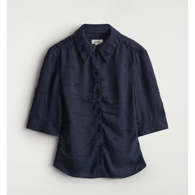 새상품) cos 개더드 크링클드 셔츠 34