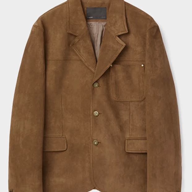 르마드 테일러 페이크 스웨이드 자켓 - 브라운