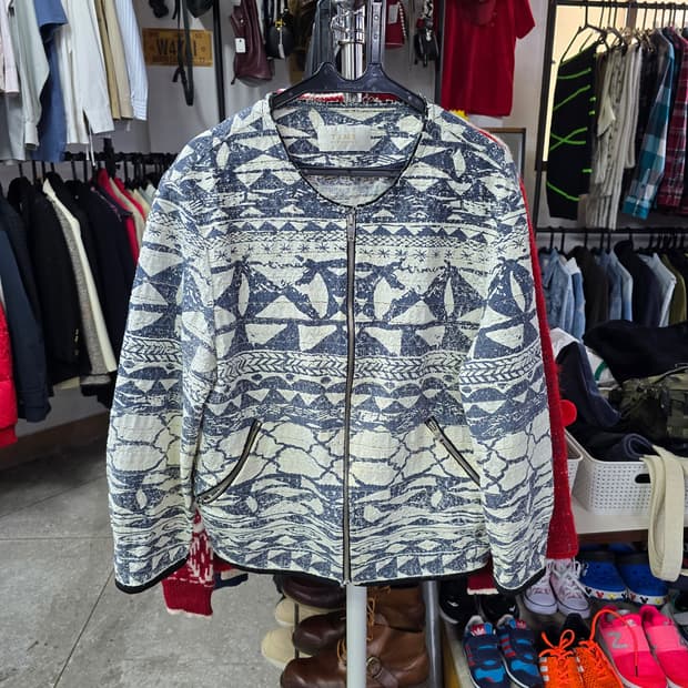 TIME 타임 패턴 짚업 자켓 (1282)