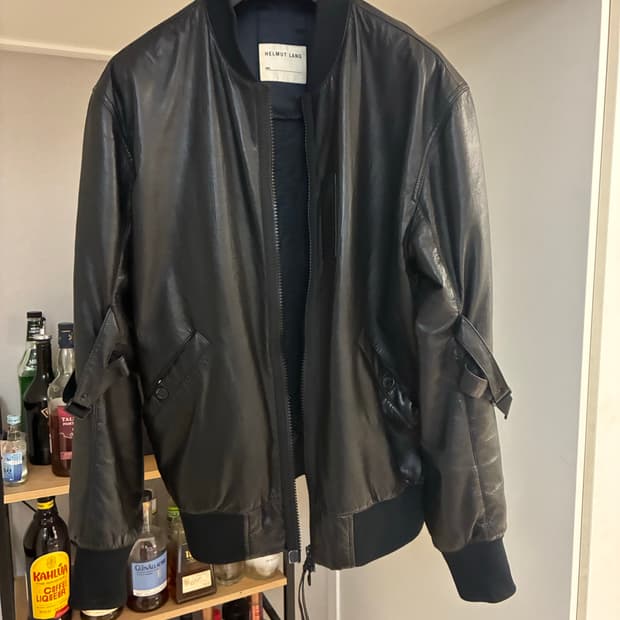 Helmut lang lamb skin strap bomber M