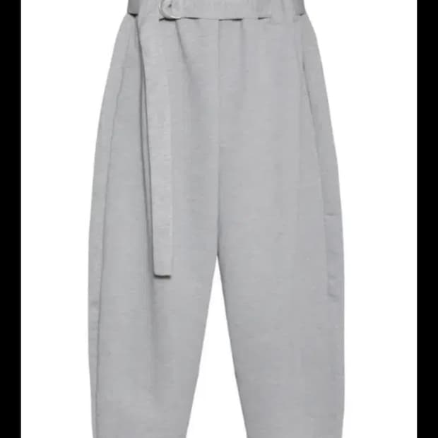 [OS] MJD x 코인 서울 벨티드 헤비 스웨트 배기 팬츠 멜란지 그레