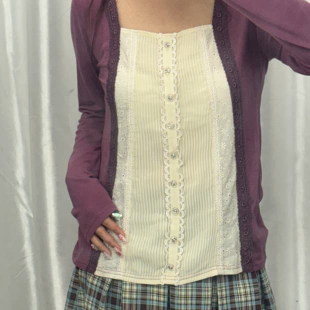 Axes pemme Purple Lace Long Sleeve