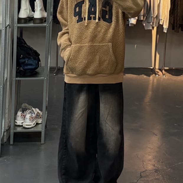 갭 셰르파 브라운 후드티 A2249