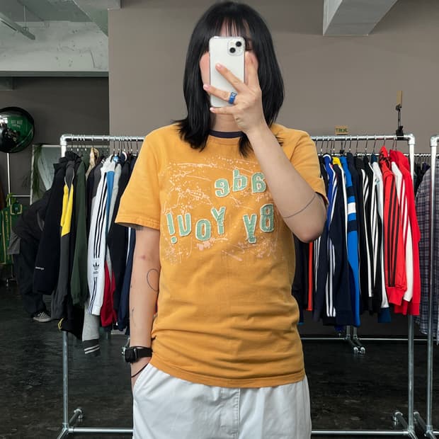 컨버스 패치 로고 프린틴 반팔 티셔츠