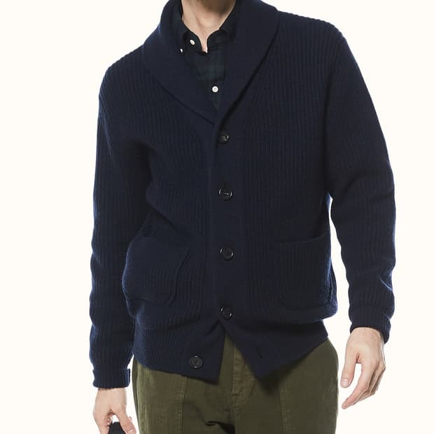 바스통 314 숄카라 가디건 네이비 팝니다 라지사이즈