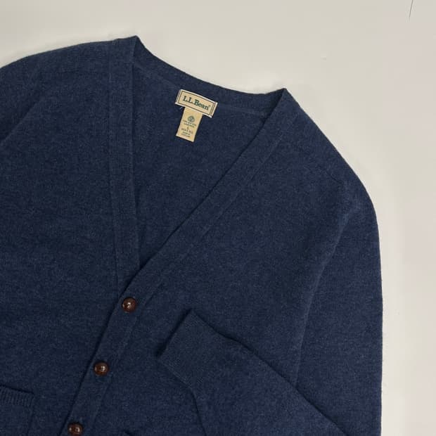LL Bean 90‘s 램스울 니트 가디건 