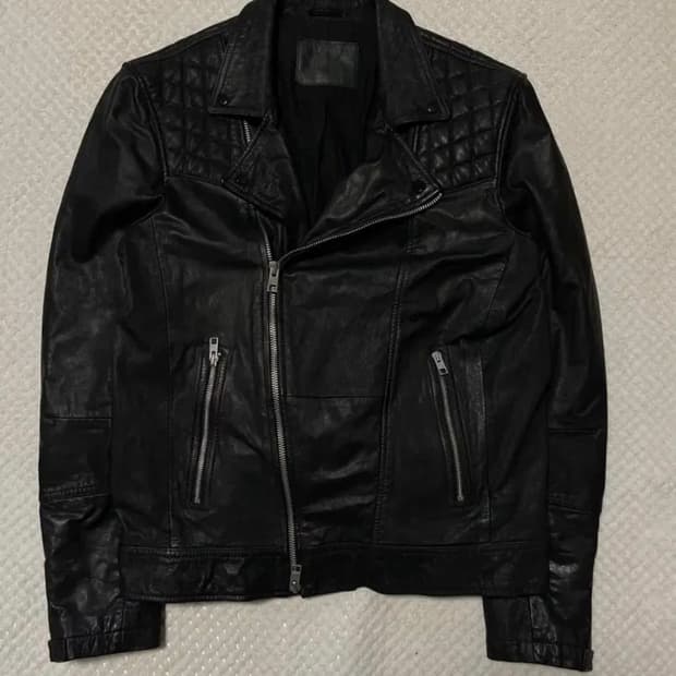 ALL SAINTS 올 세인츠 웨스턴 무드 쿠시로 바이 커 레더 자켓