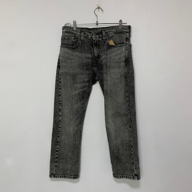 리바이스 502 빈티지 워싱 블랙 흑청 데님 팬츠 30인치 남녀공용