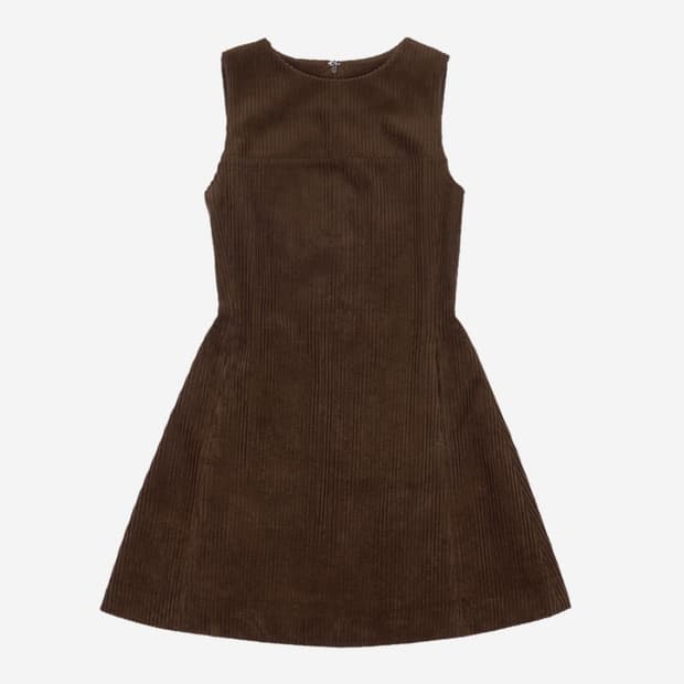 STU WOMEN CORDUROY DRESS BROWN[S]