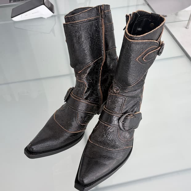 5351 PLH 크랙 레더 웨스턴 부츠