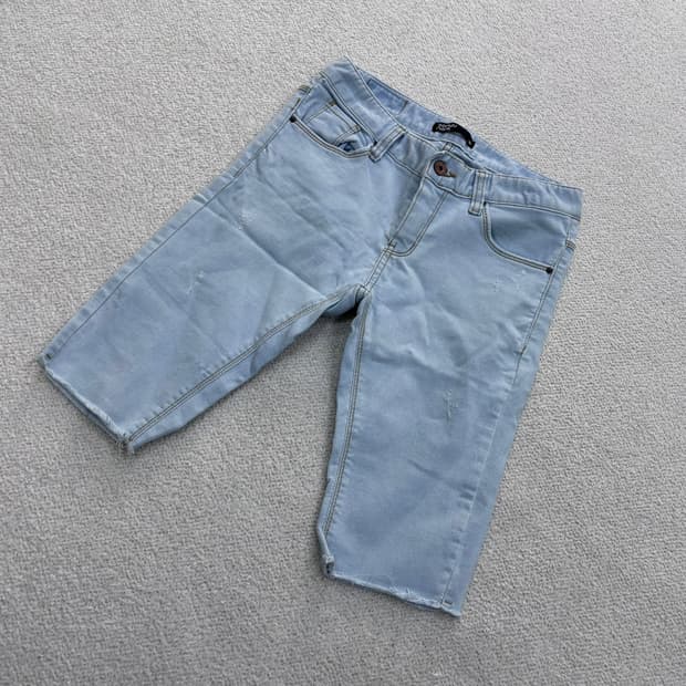 3 소녀나라 여성 7부 데님 팬츠 0429E