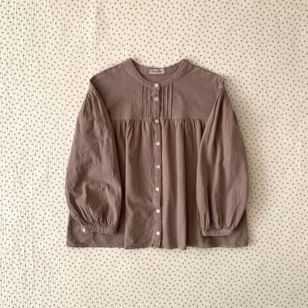 sm2 브라운 모리 면 블라우스