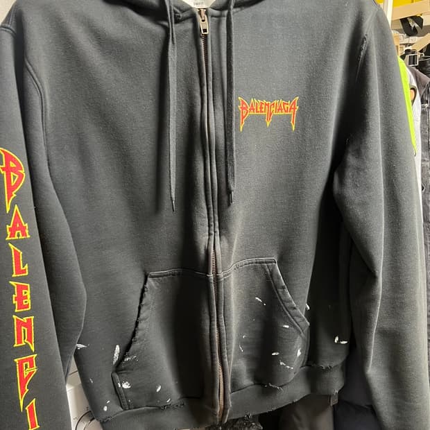 발렌시아가 메탈리카 후드집업s