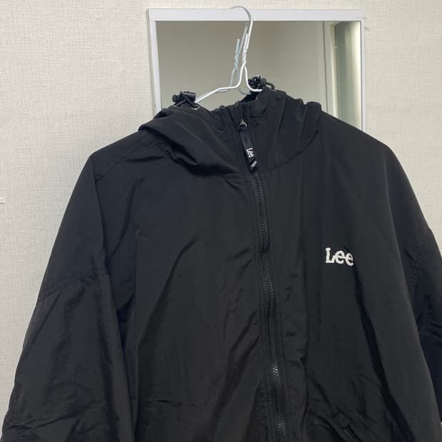 (S급/실측포함) Lee 나일론 후드 윈드브레이커 블랙 XL