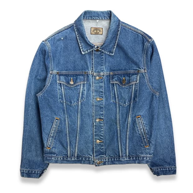 Late 80s Armani jeans 페이디드 데님 자켓 XL