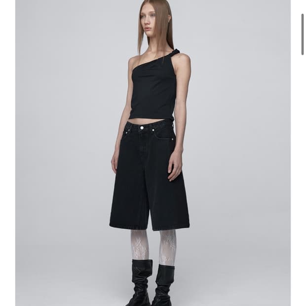카일로 WIDE HALF JEANS_BLACK