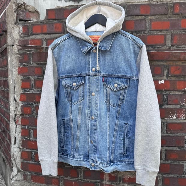 리바이스 후디 데님 트러커자켓 