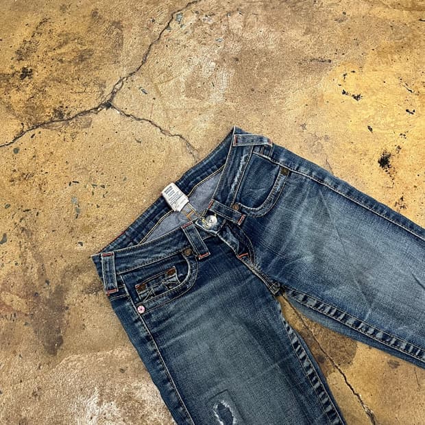 [정품/25] 트루릴리젼 데님 청바지 데미지진 b18