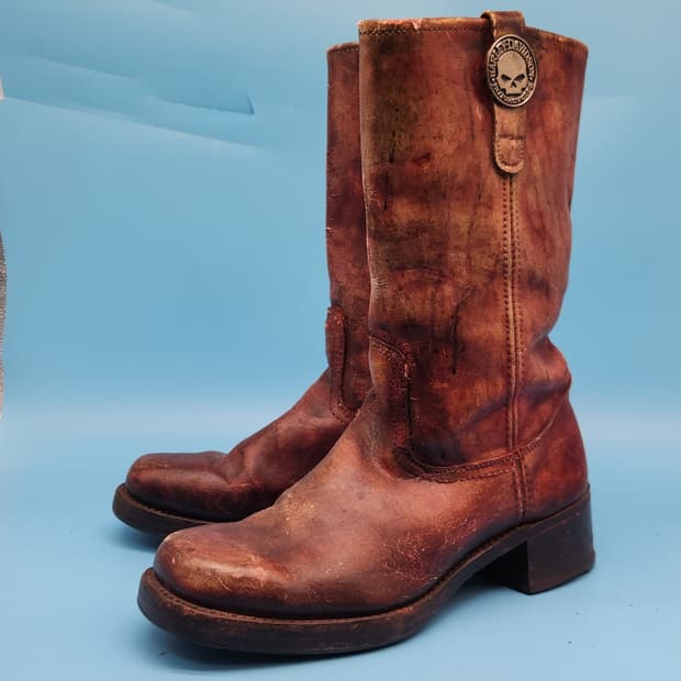 H 할리데이비슨 남성키높이 가죽 부츠 255 굽5.5