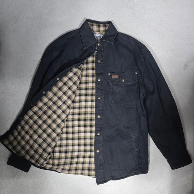 Karhartt 칼하트 블랙 체크 안감 워크 자켓