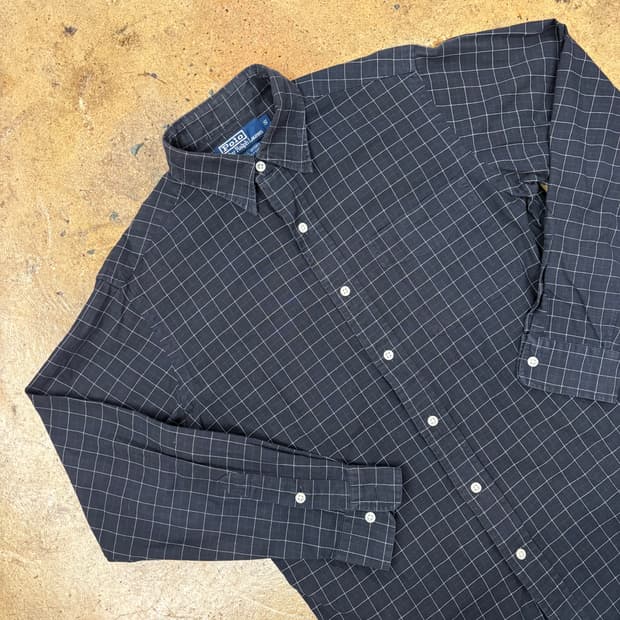 [정품/S] 폴로 랄프로렌 체크 긴팔 셔츠 b18