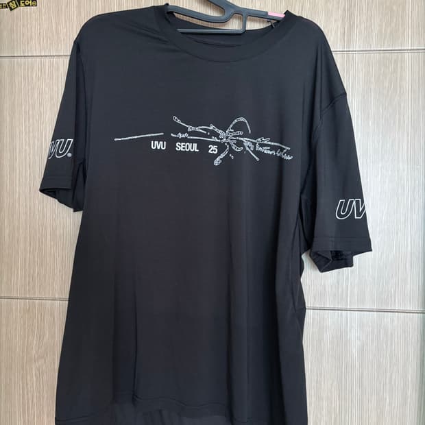 UVU 25 ss 서울 마라톤 러닝 탑 블랙 L사이즈