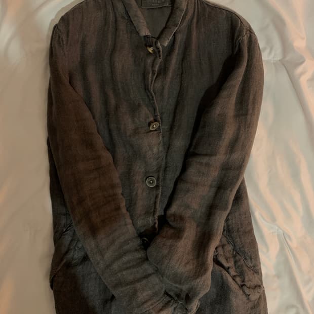 transit garment dyeing linen coat