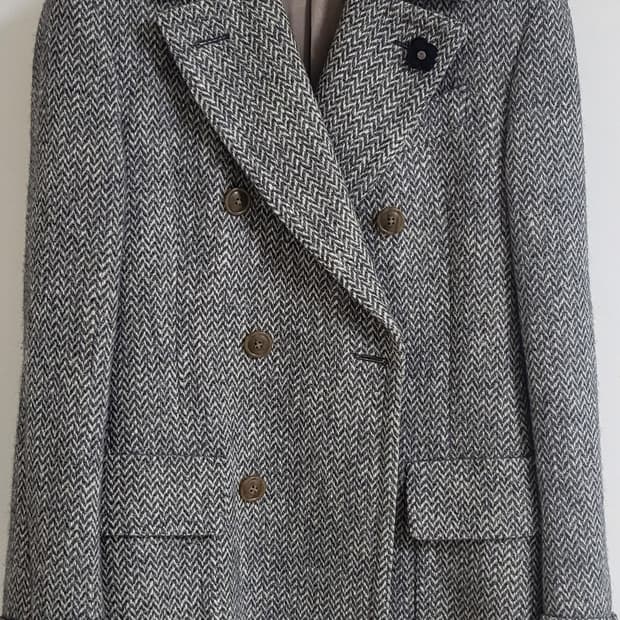 Lardini 헤링본 폴로 코트