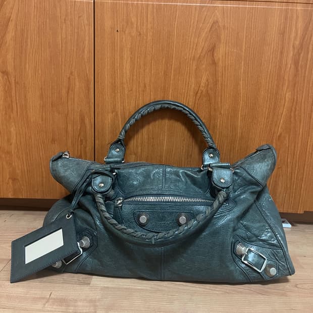 Balenciaga 발렌시아가 그린 워크 모터백 토트백