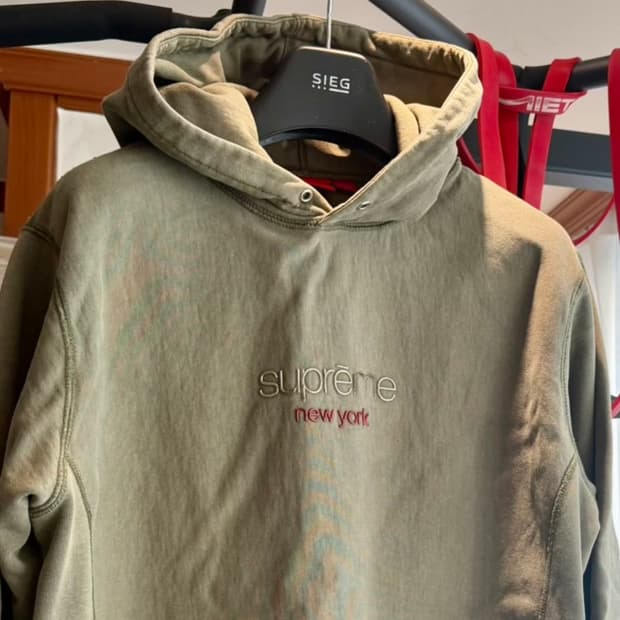 슈프림 [정품] 크롬 후드티 (시세 49만) 리버스위브 스웻셔츠 L(10