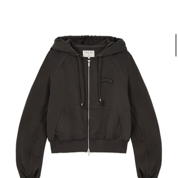 마뗑킴 SLEEVE STRING DETAIL HOODY ZIP UP