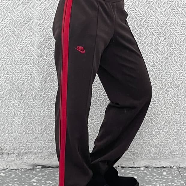 나이키 올드스쿨 레트로 Y2K 브라운레드 트랙팬츠 XL C09768