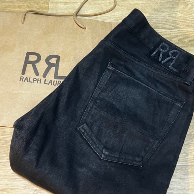 RRL USA 생산 로우스트레이트 뉴블랙온블랙 32x32