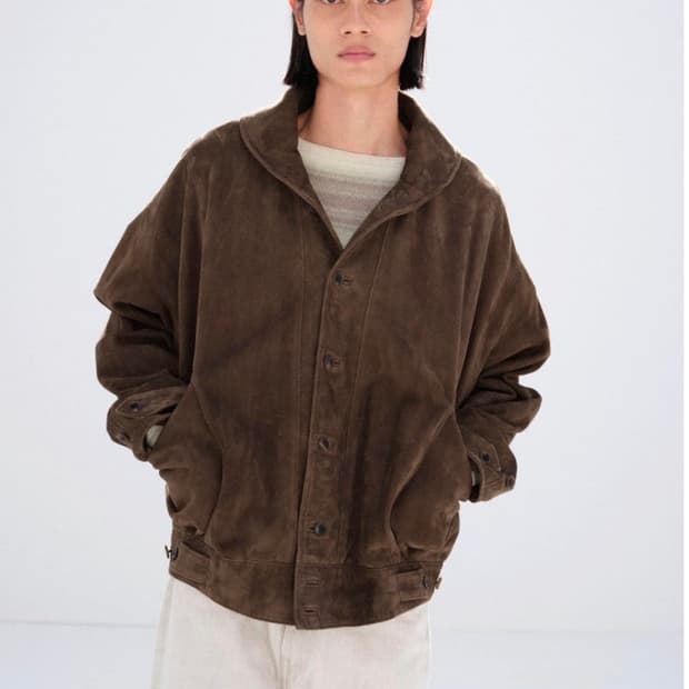 26SS 오라리 실키 스웨이드 블루종