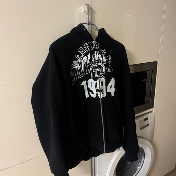 슈프림 x 마르지엘라 후드집업 블랙 L
