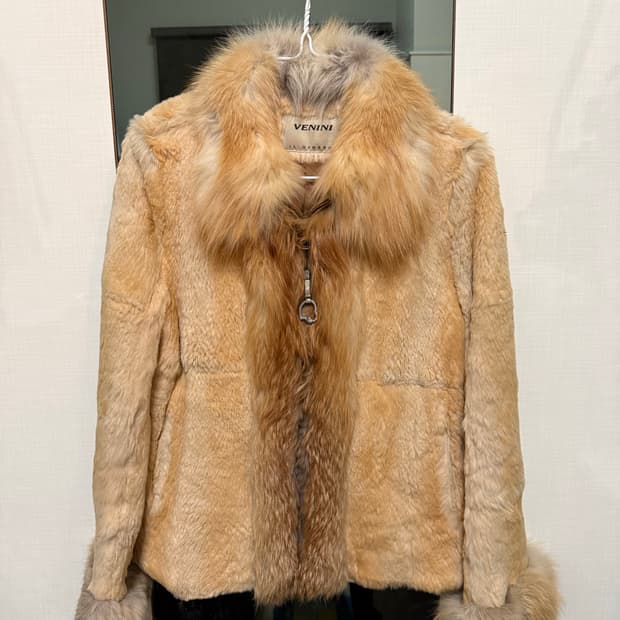 갸루st 토끼털 퍼 자켓