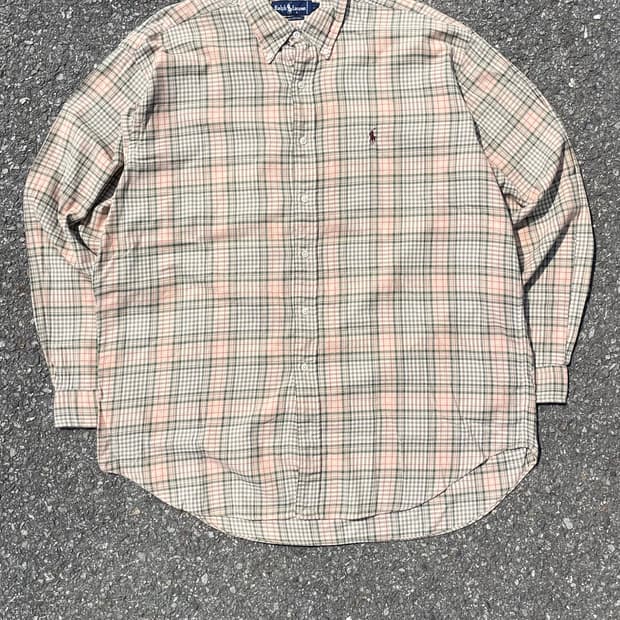 POLO RALPH LAUREN 빈티지코튼로고체크셔츠