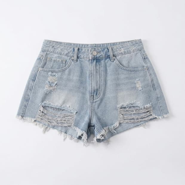 [빠른배송] 연청 데미지 데님 쇼츠