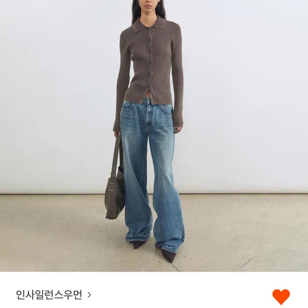 인사일런스 우먼 로우웨이스트 와이드 진 blue