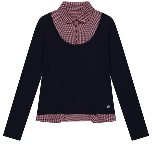REVERSIBLE COLLAR LONGSLEEVES NAVY