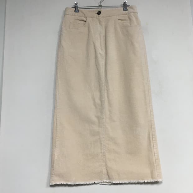 베네통 뒷밴딩 코듀로이 스커트 70