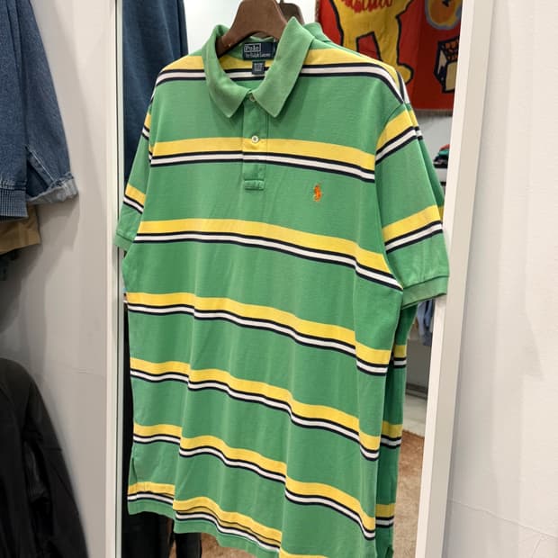 00s Polo RL 폴로 랄프로렌 스트라이프 pk 반팔 티셔츠