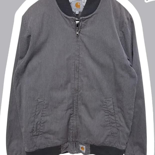 칼하트 스트라이프 그레이 워크 빈티지 자켓
