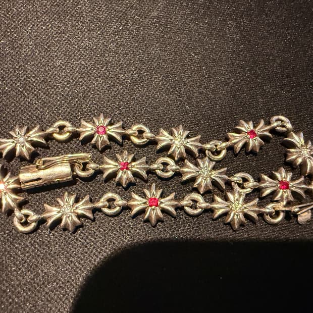 크롬하츠 타이니팔찌 12링크 루비 다이아 에프터